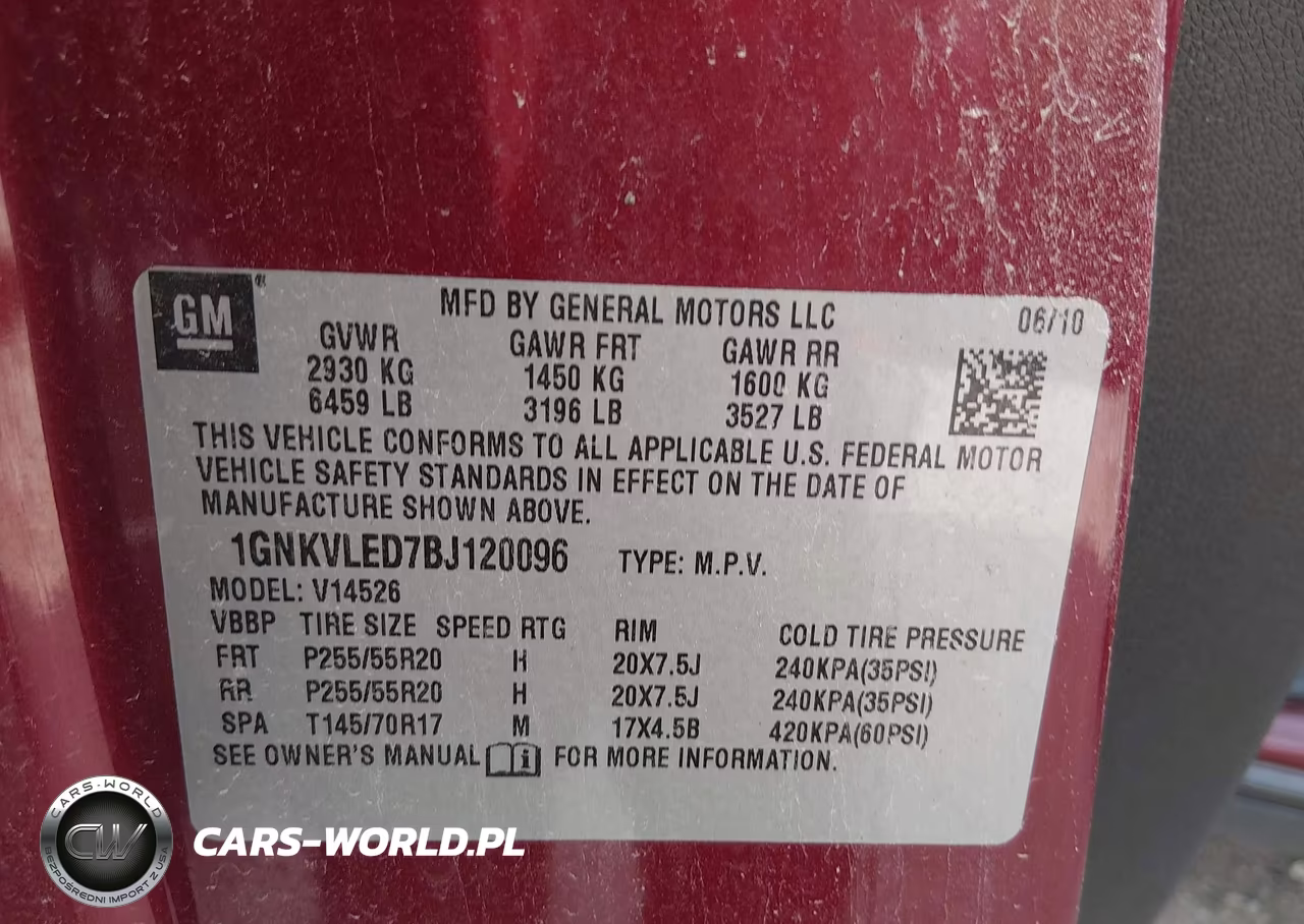 2011 Chevrolet Traverse Ltz VIN:1GNKVLED7BJ120096 - 9