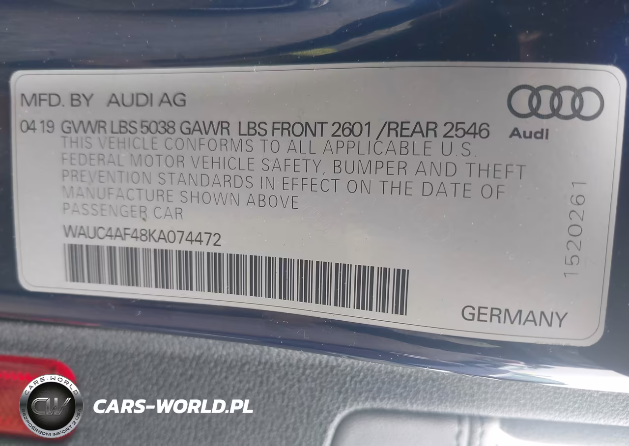 2019 Audi S4 3.0T Premium VIN:WAUC4AF48KA074472 - 9