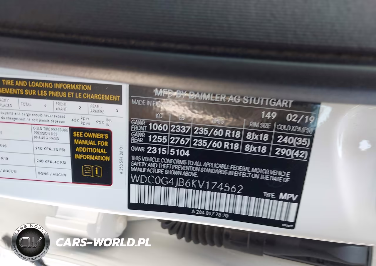 2019 Mercedes-Benz Glc 300 VIN:WDC0G4JB6KV174562 - 9