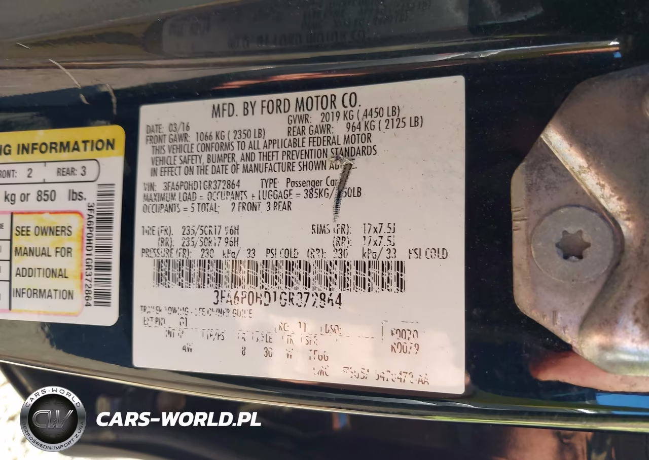 2016 Ford Fusion Se VIN:3FA6P0HD1GR372864 - 9