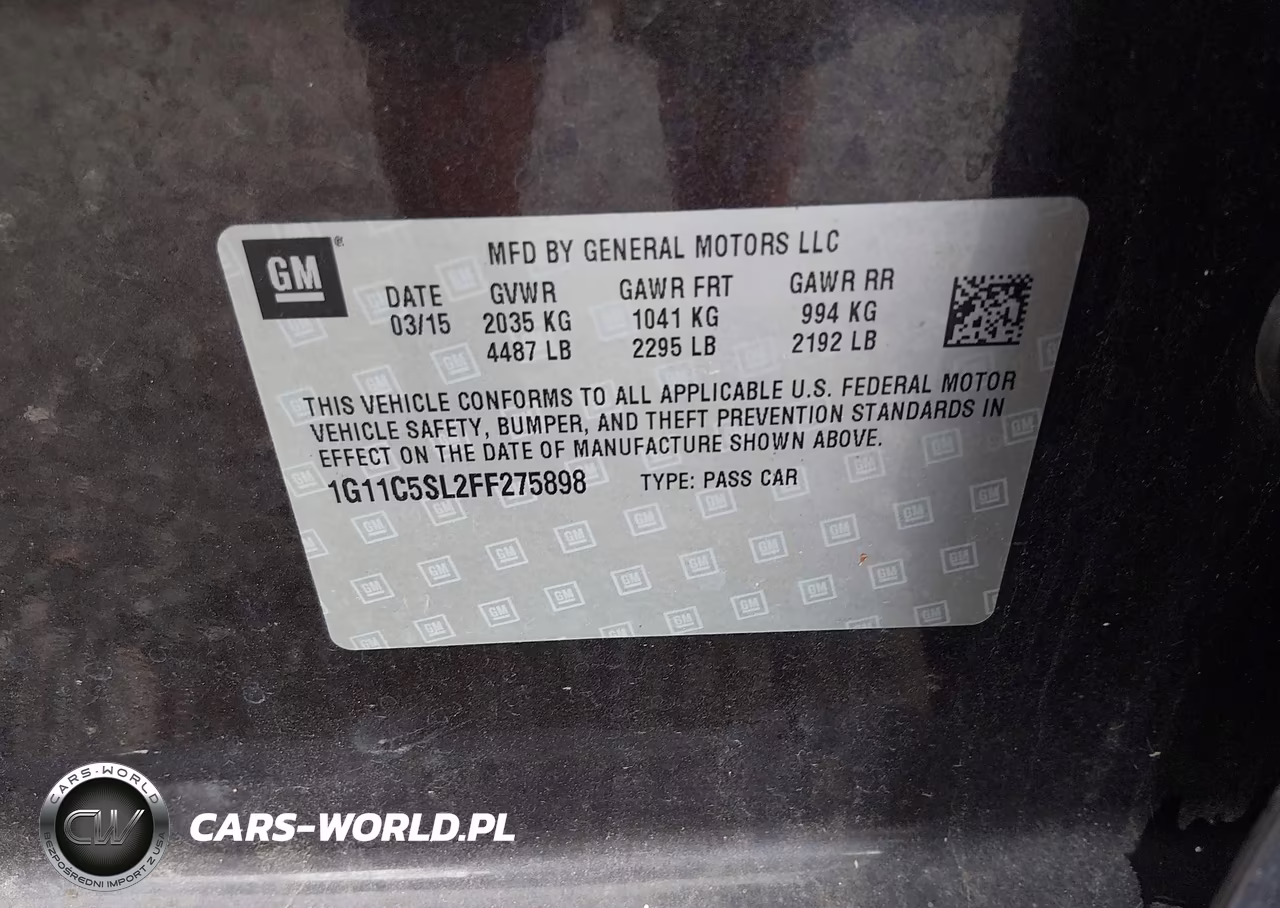 2015 Chevrolet Malibu 1Lt VIN:1G11C5SL2FF275898 - 9