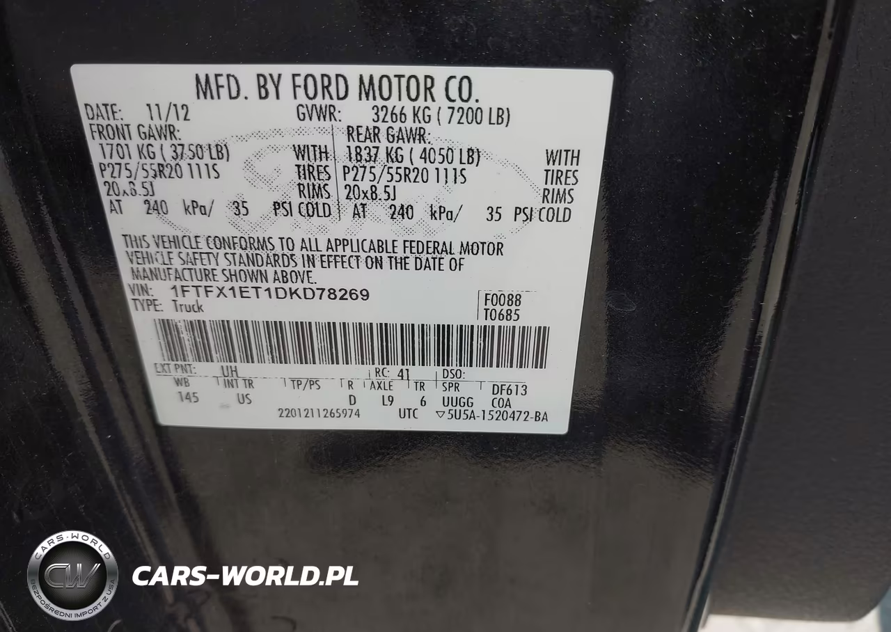 2013 Ford F-150 Xlt VIN:1FTFX1ET1DKD78269 - 9