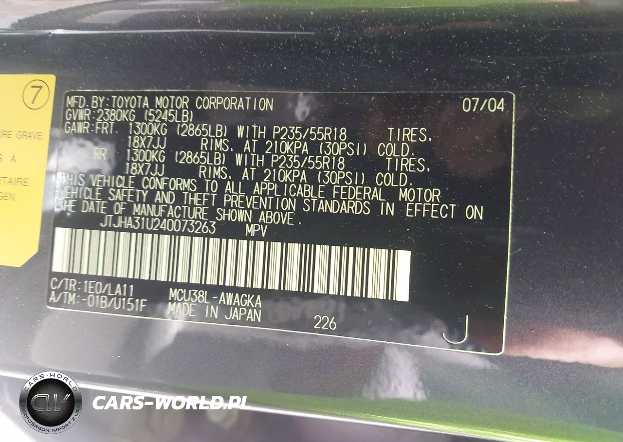 2004 Lexus Rx 330 VIN:JTJHA31U240073263 - 9