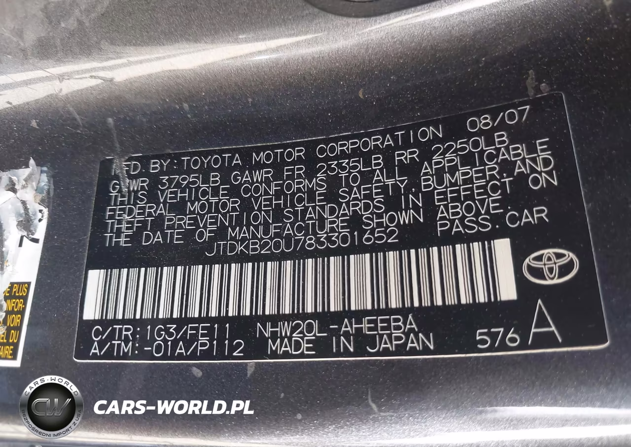 2008 Toyota Prius VIN:JTDKB20U783301652 - 9