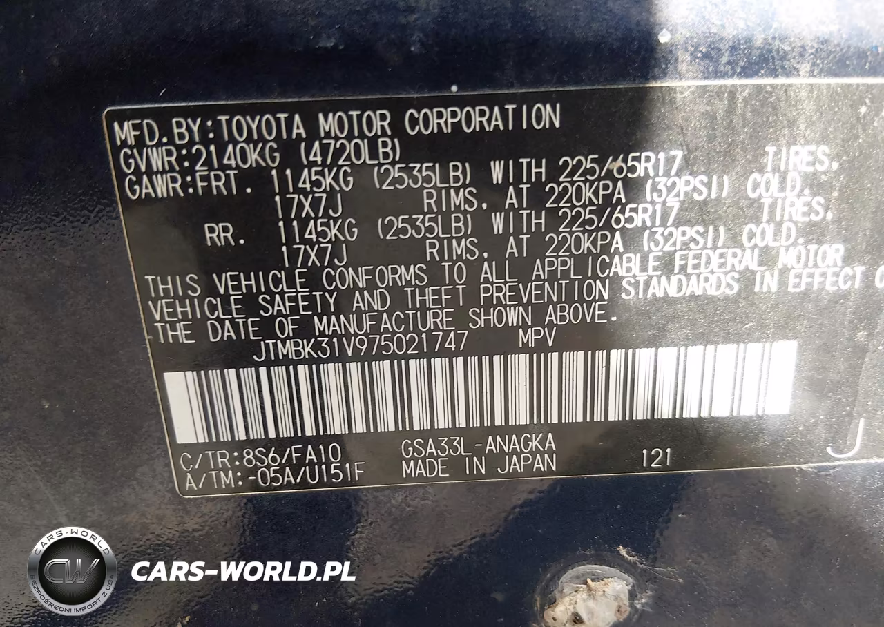 2007 Toyota Rav4 Limited VIN:JTMBK31V975021747 - 9