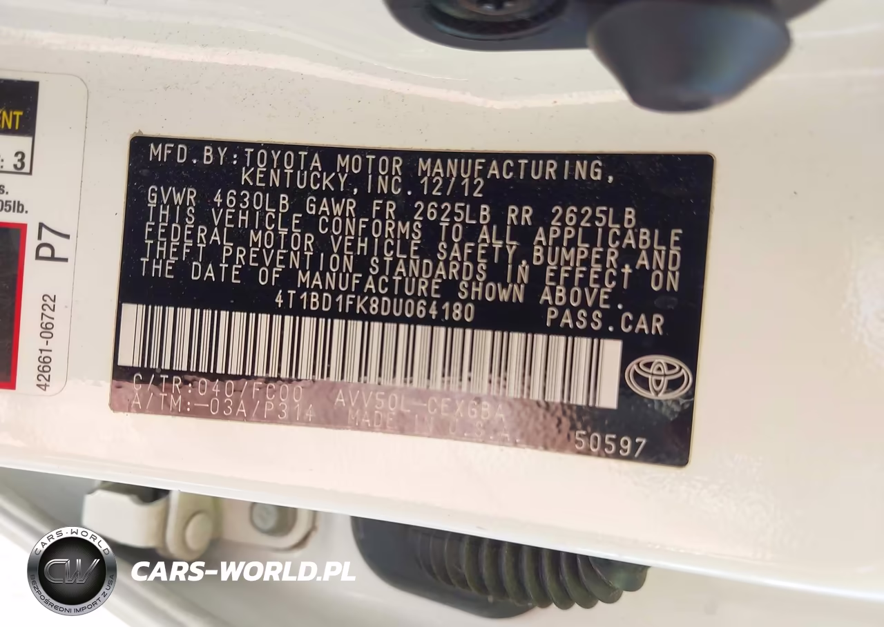 2013 Toyota Camry Hybrid Xle VIN:4T1BD1FK8DU064180 - 9