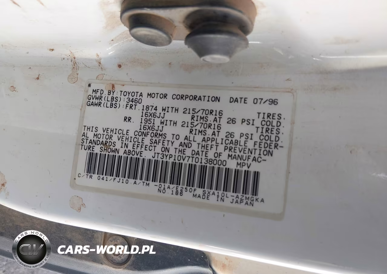 1996 Toyota Rav4 VIN:JT3YP10V7T0138000 - 9