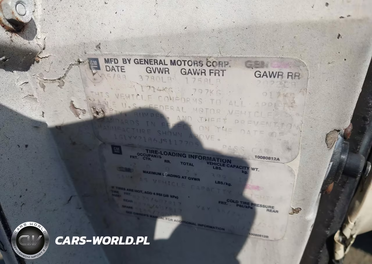 1988 Chevrolet Corvette VIN:1G1YY2186J5117705 - 9