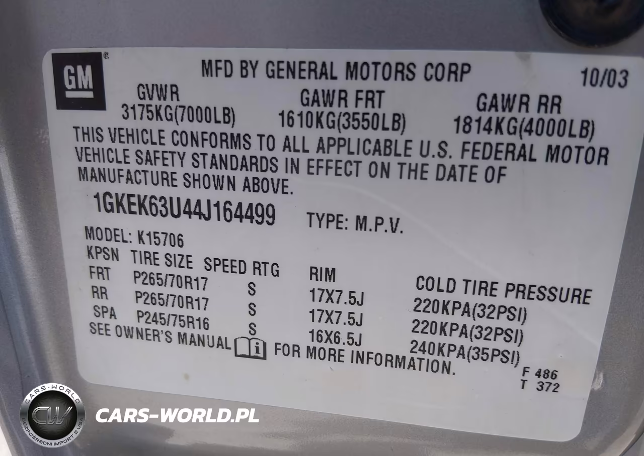 2004 GMC Yukon Denali VIN:1GKEK63U44J164499 - 9