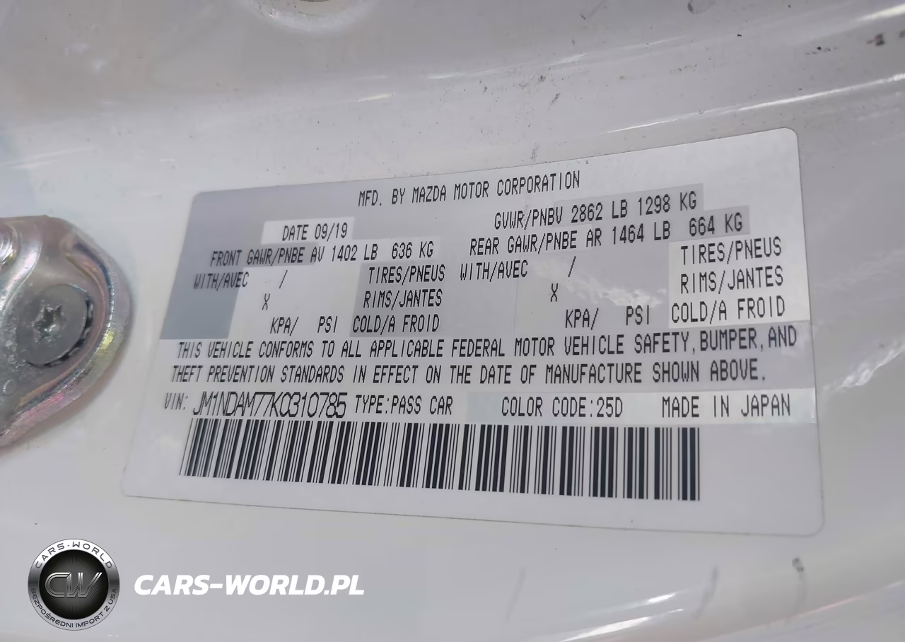 2019 Mazda Mx-5 Miata Rf Grand Touring VIN:JM1NDAM77K0310785 - 9