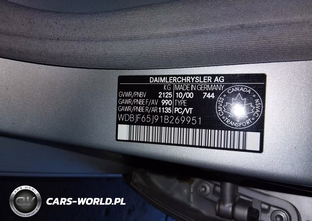 2001 Mercedes-Benz E 320 VIN:WDBJF65J91B269951 - 9