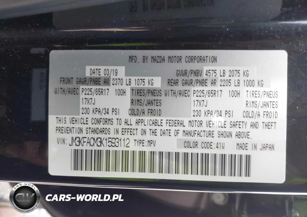 2019 Mazda Cx-5 Touring VIN:JM3KFACM3K1593112 - 9
