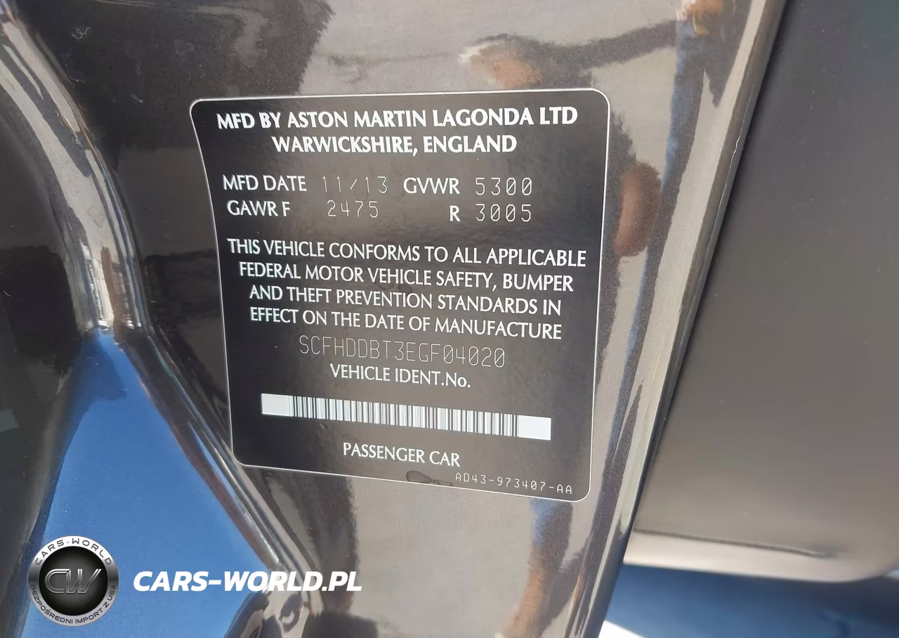 2014 Aston Martin Rapide S VIN:SCFHDDBT3EGF04020 - 9