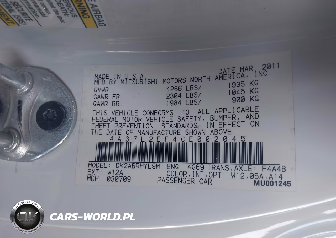 2012 Mitsubishi Eclipse Spyder Gs Sport VIN:4A37L2EF4CE002045 - 9