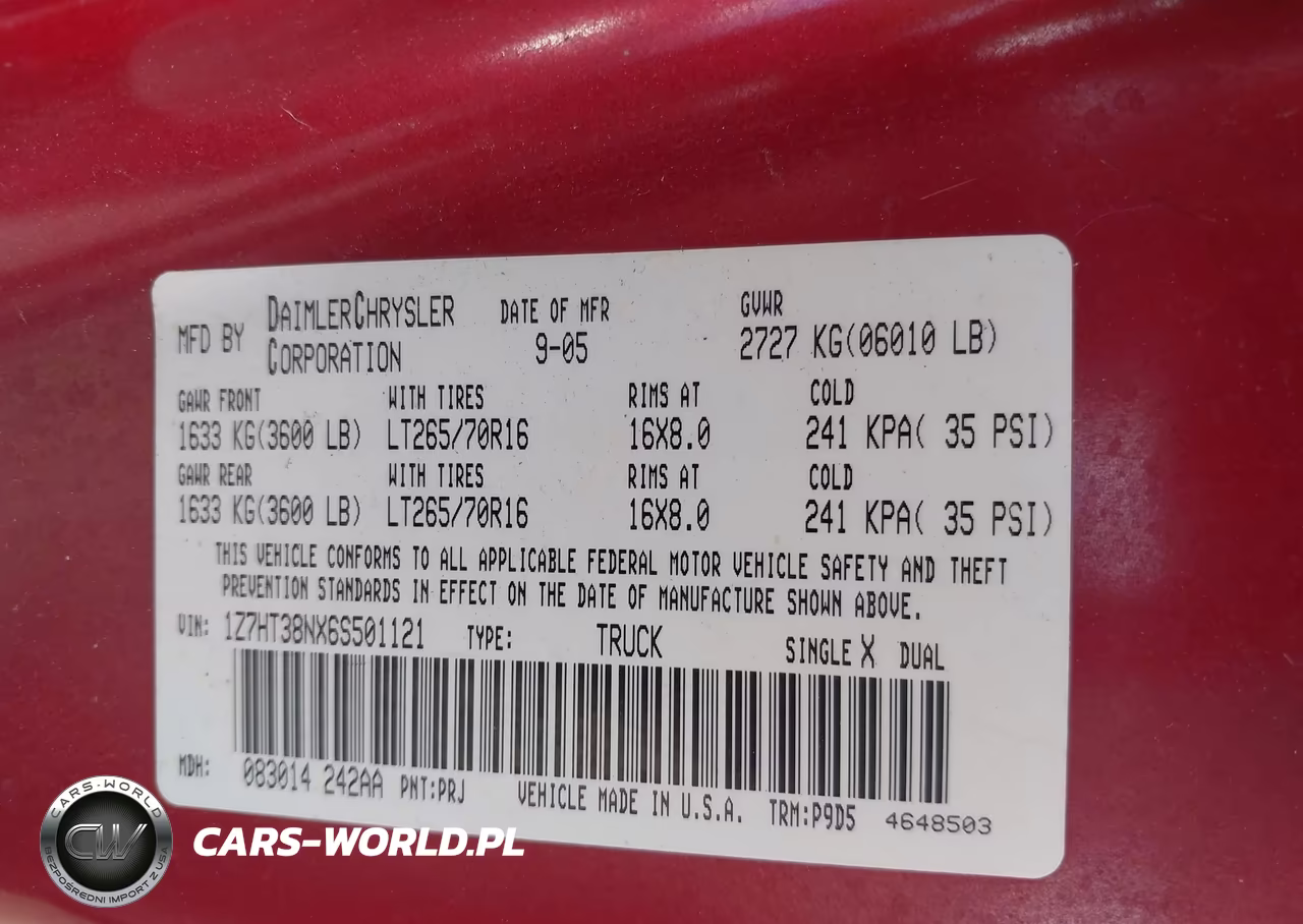 2006 Mitsubishi Raider Duro Cross V8 VIN:1Z7HT38NX6S501121 - 9