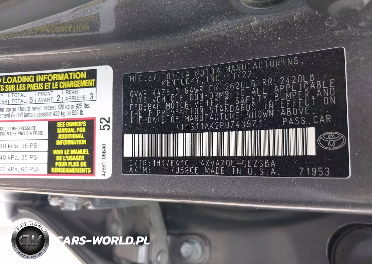 2023 Toyota Camry Se VIN:4T1G11AK2PU743971 - 9