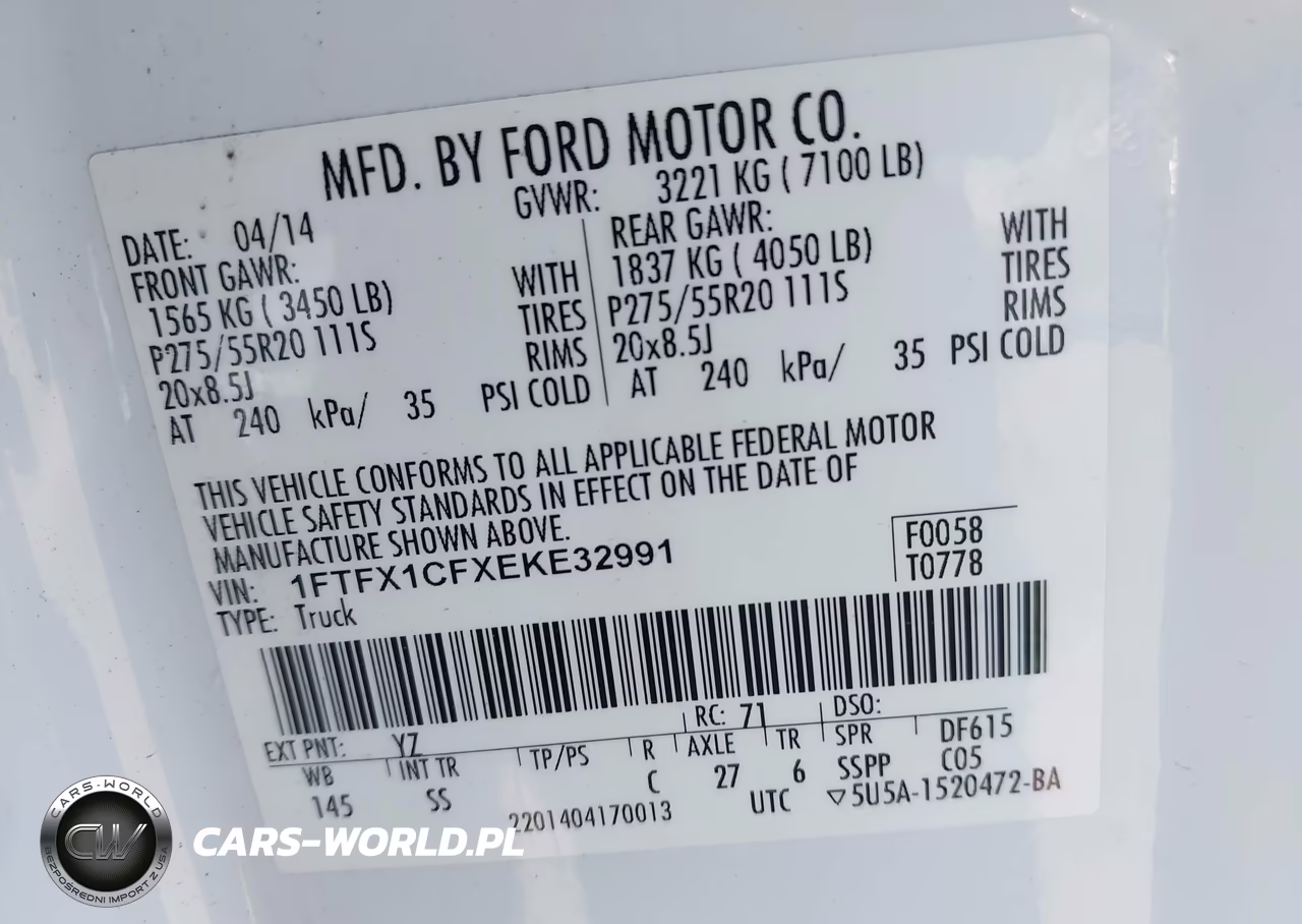 2014 Ford F-150 Stx VIN:1FTFX1CFXEKE32991 - 9