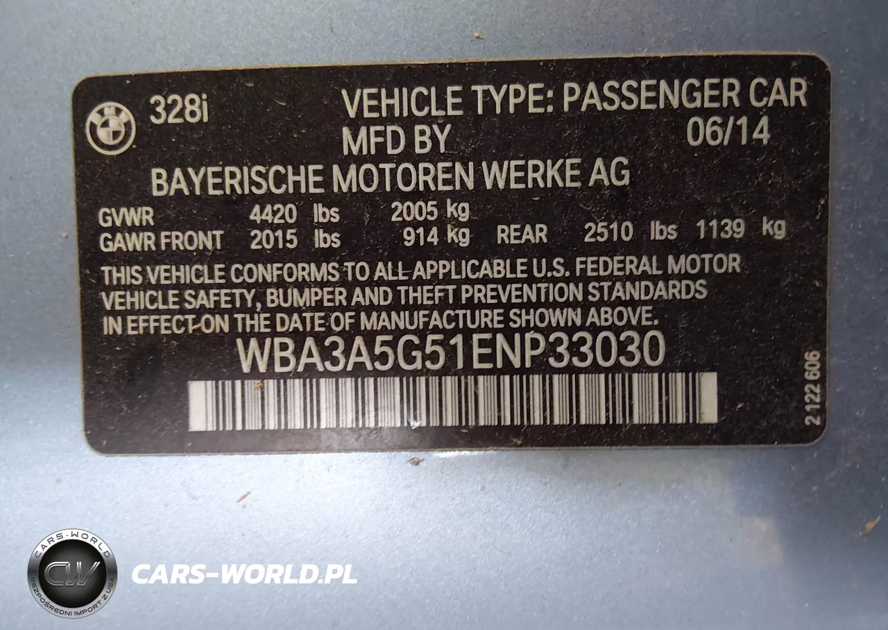2014 BMW 328I VIN:WBA3A5G51ENP33030 - 9