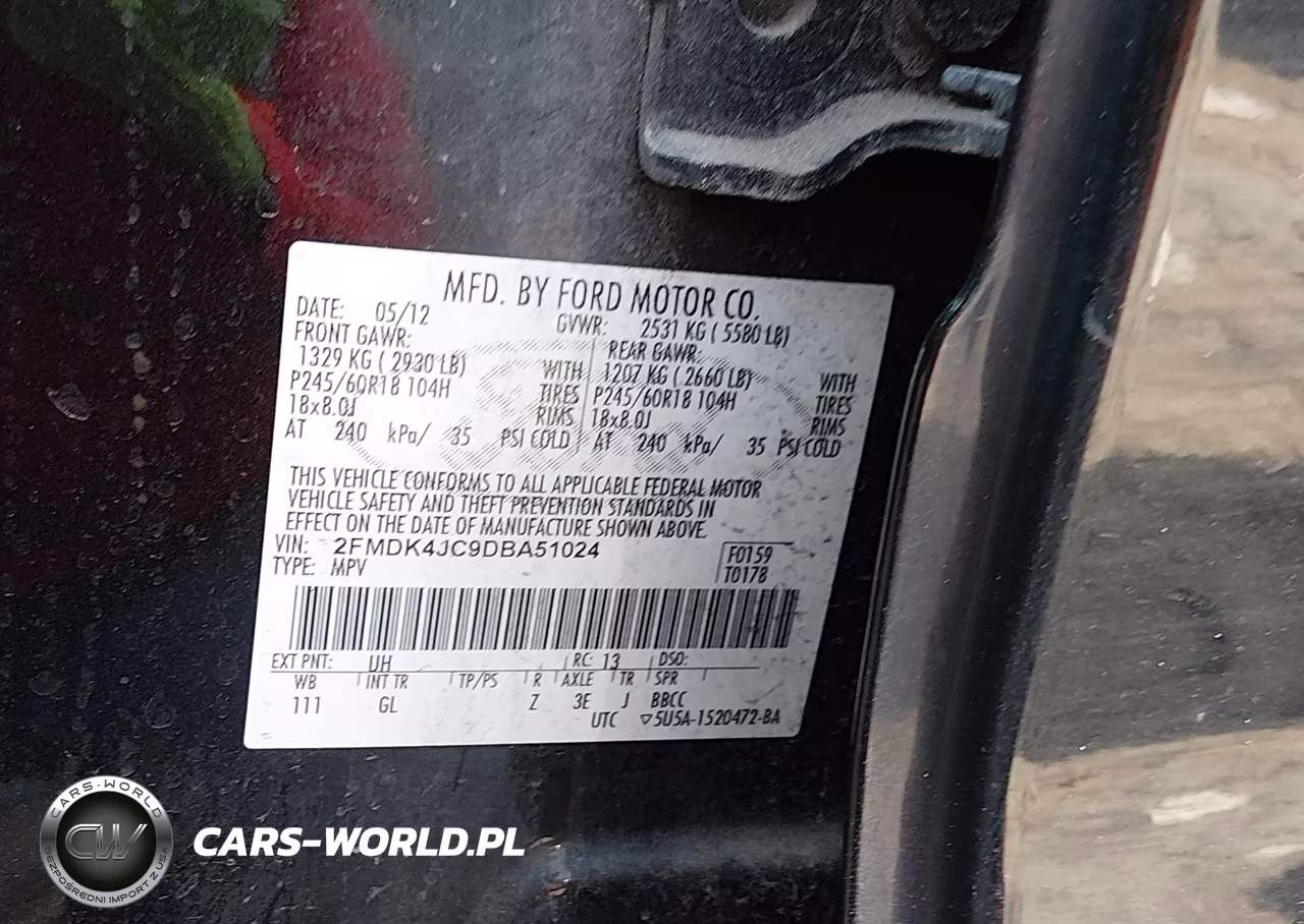 2013 Ford Edge Sel VIN:2FMDK4JC9DBA51024 - 9