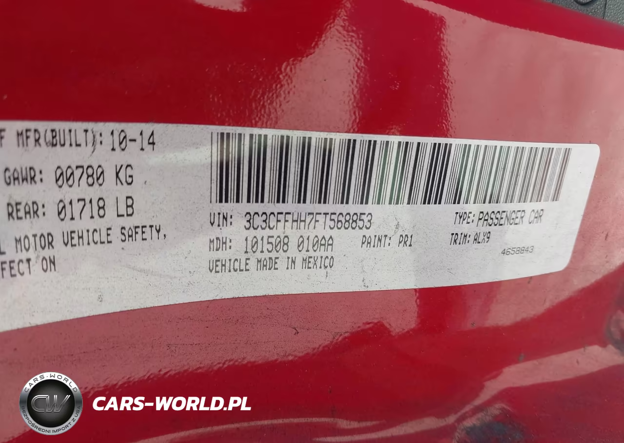 2015 Fiat 500 Turbo VIN:3C3CFFHH7FT568853 - 9