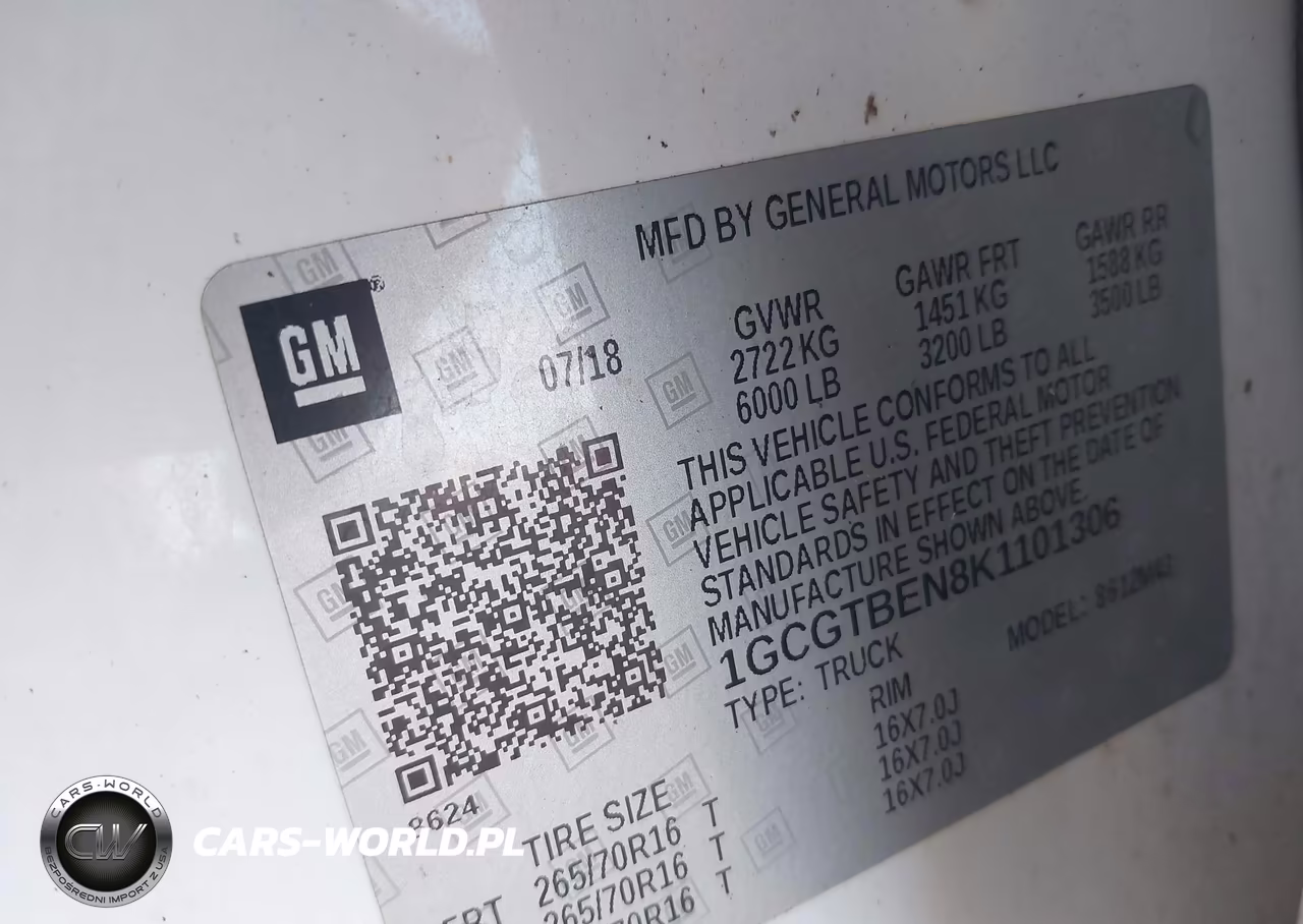 2019 Chevrolet Colorado Wt VIN:1GCGTBEN8K1101306 - 9