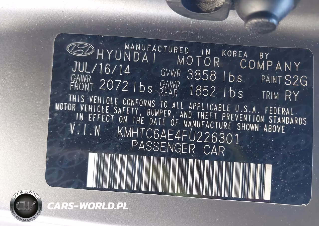 2015 Hyundai Veloster Turbo VIN:KMHTC6AE4FU226301 - 9