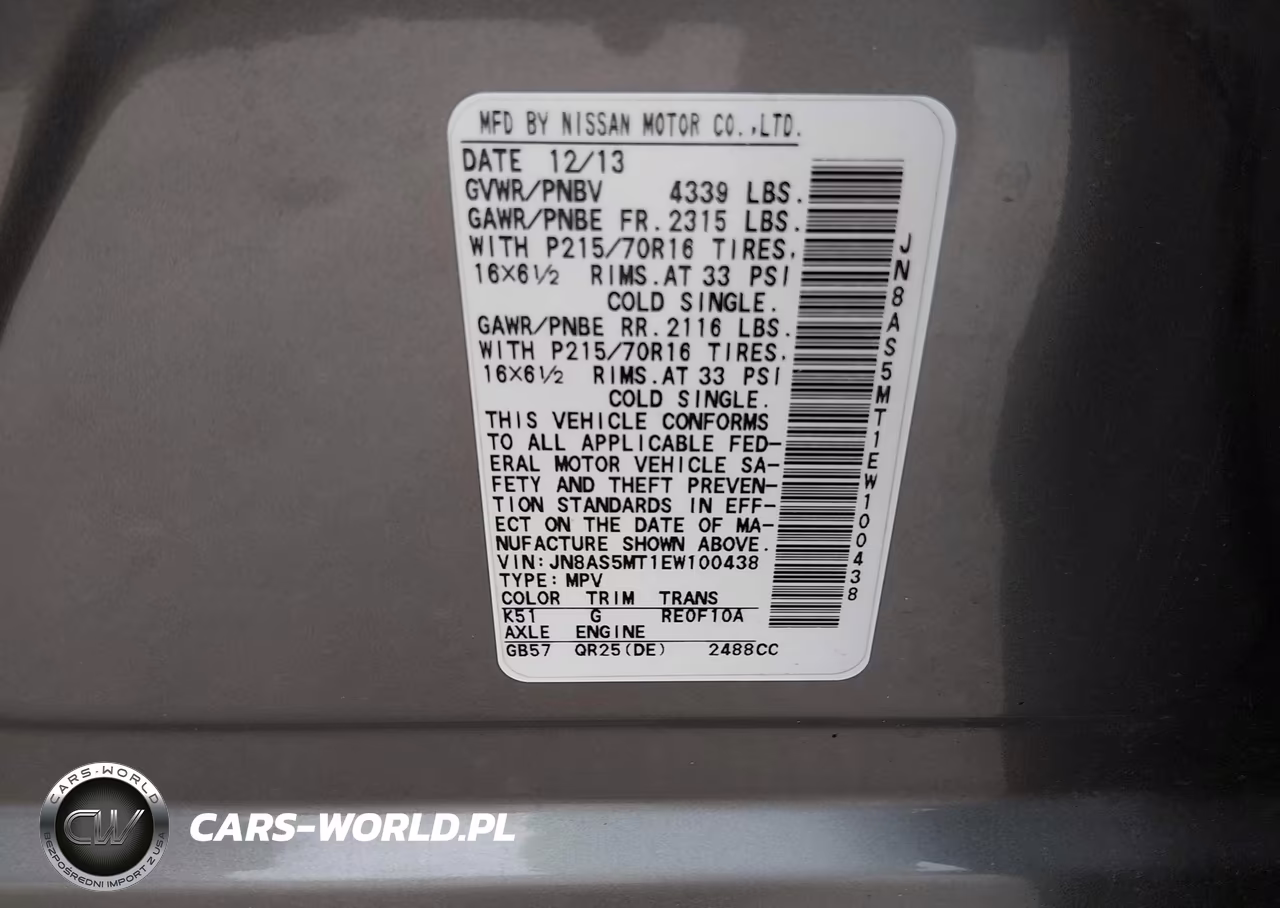 2014 Nissan Rogue Select S VIN:JN8AS5MT1EW100438 - 9