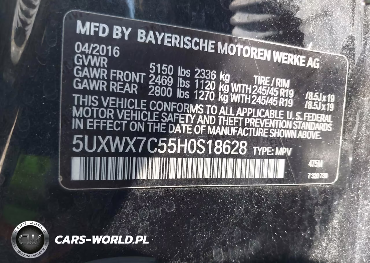 2017 BMW X3 xDrive35I VIN:5UXWX7C55H0S18628 - 9