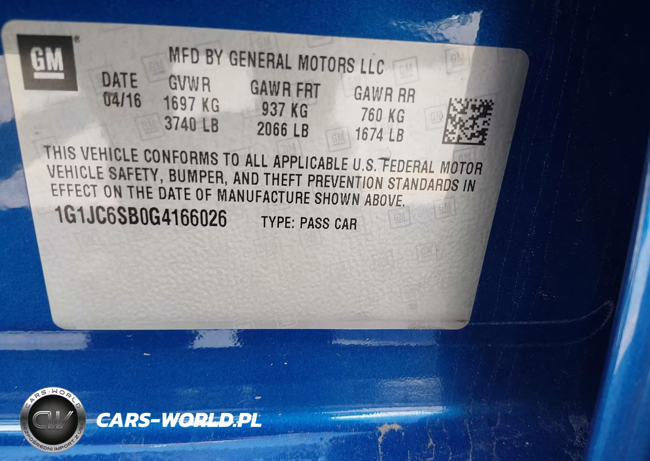 2016 Chevrolet Sonic Lt Auto VIN:1G1JC6SB0G4166026 - 9