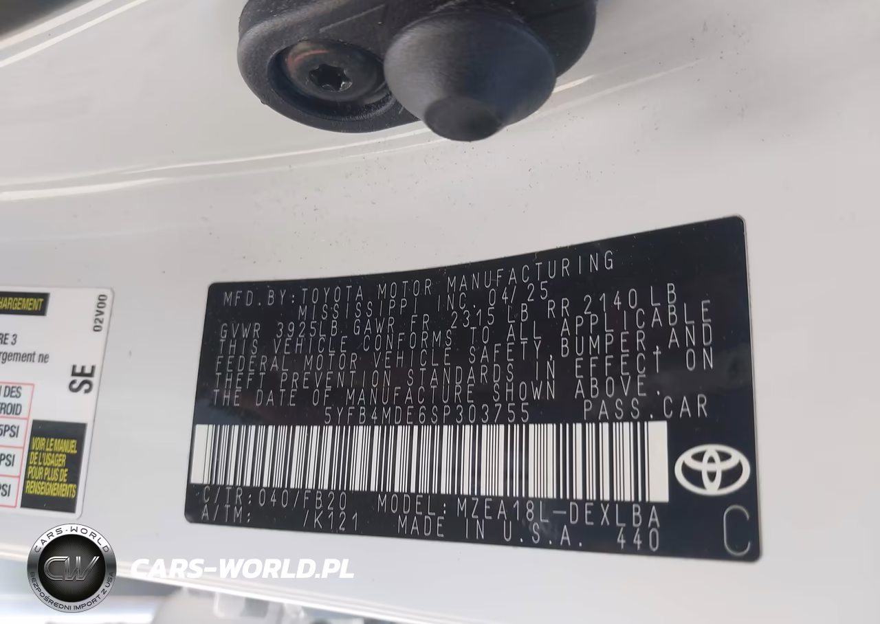 2025 Toyota Corolla Le VIN:5YFB4MDE6SP303755 - 9