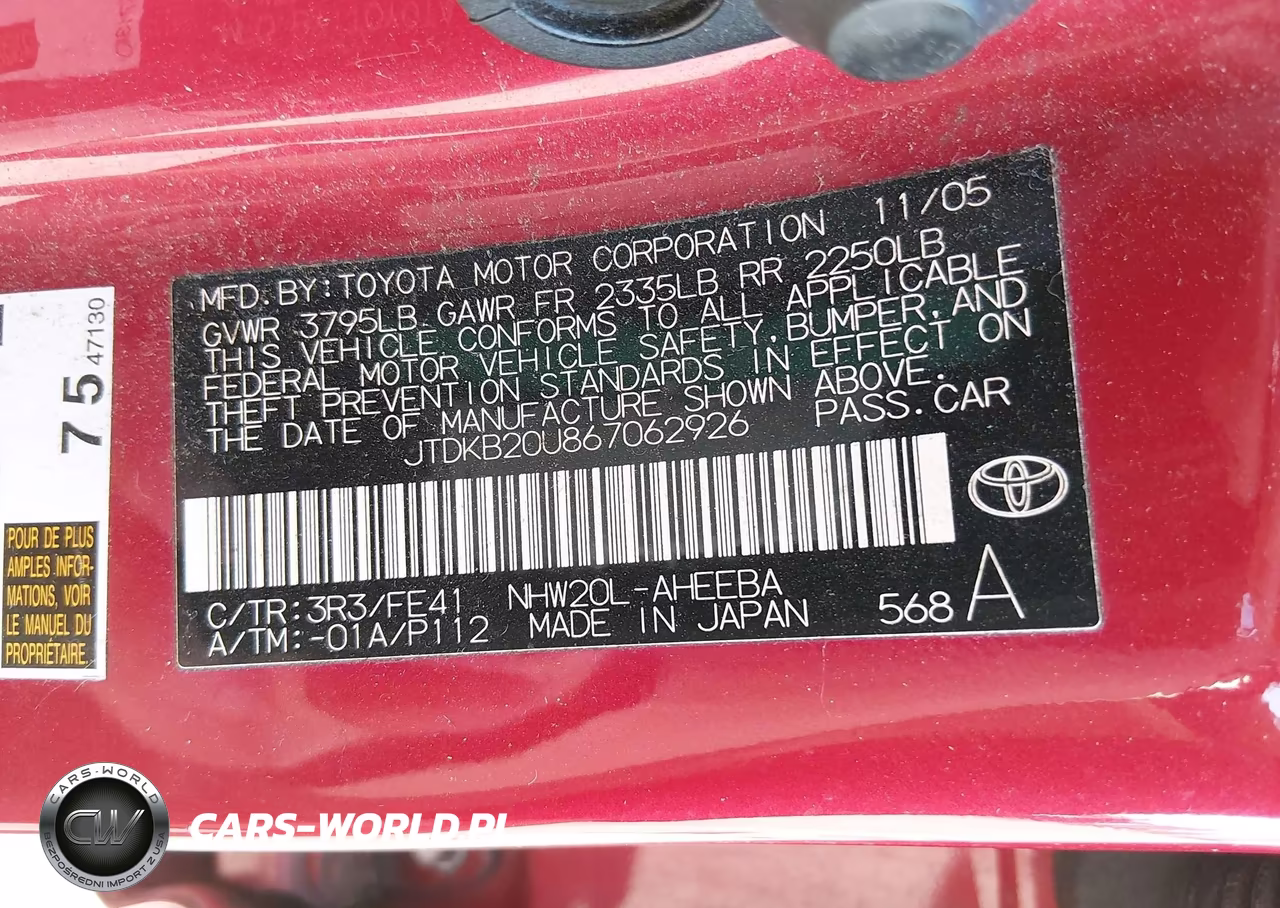 2006 Toyota Prius VIN:JTDKB20U867062926 - 9