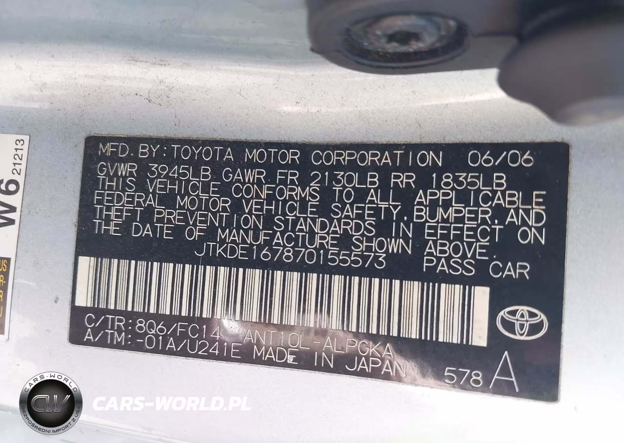 2007 Scion Tc VIN:JTKDE167870155573 - 9