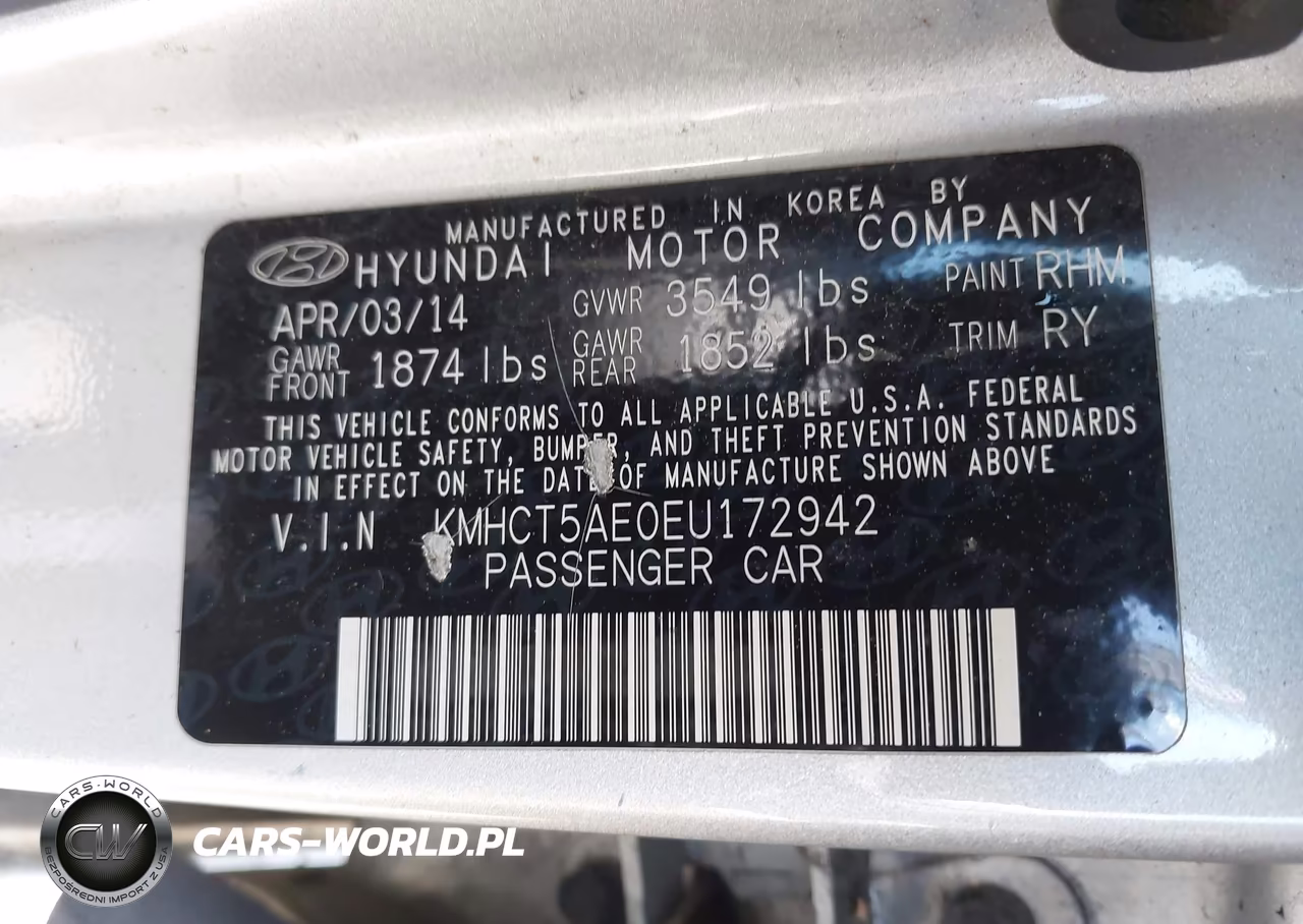 2014 Hyundai Accent Gs VIN:KMHCT5AE0EU172942 - 12