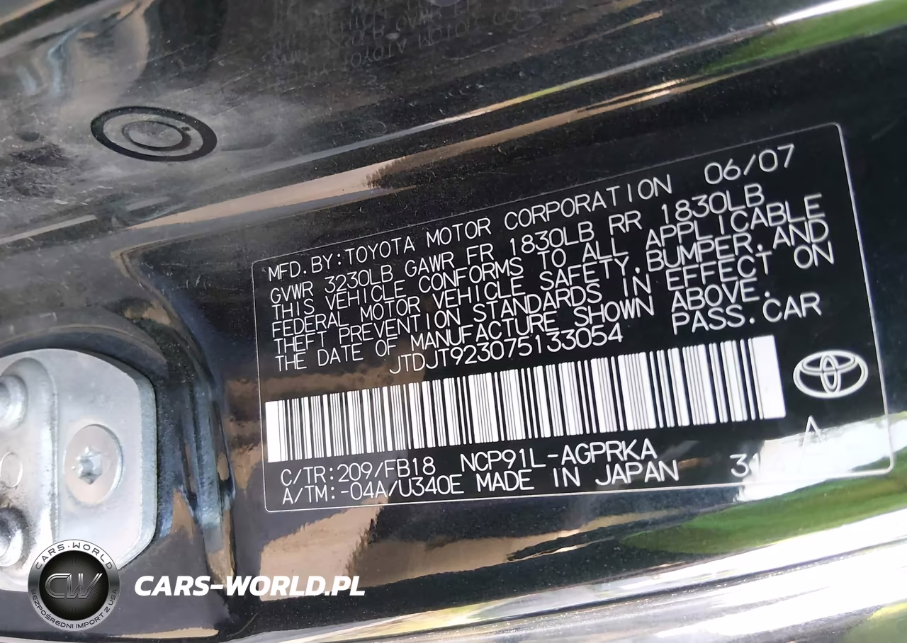 2007 Toyota Yaris VIN:JTDJT923075133054 - 9