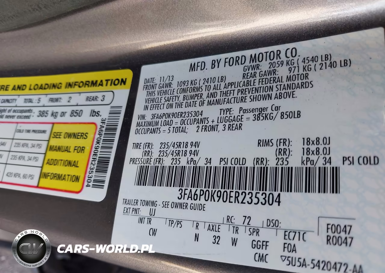 2014 Ford Fusion Titanium VIN:3FA6P0K90ER235304 - 9