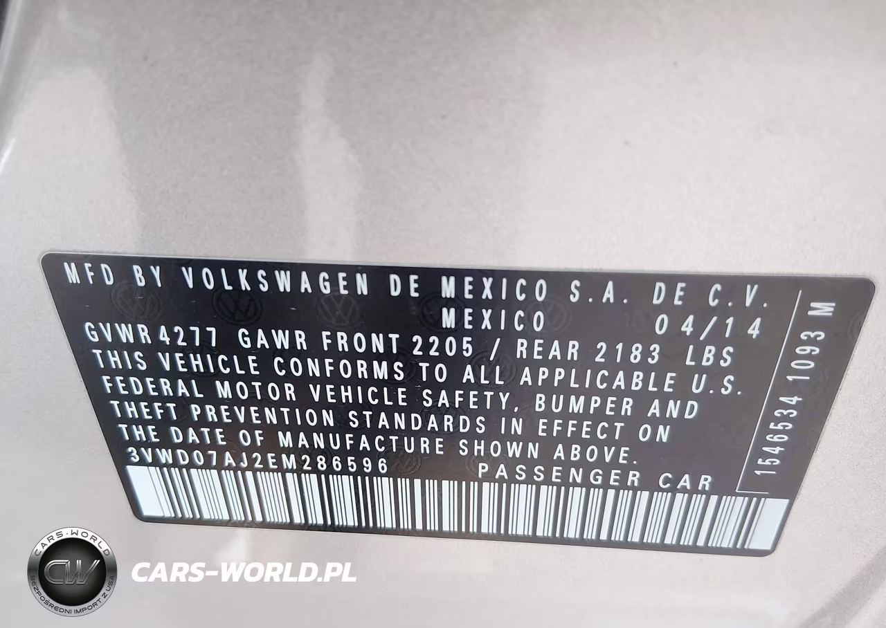 2014 Volkswagen Jetta 1.8T Se VIN:3VWD07AJ2EM286596 - 9