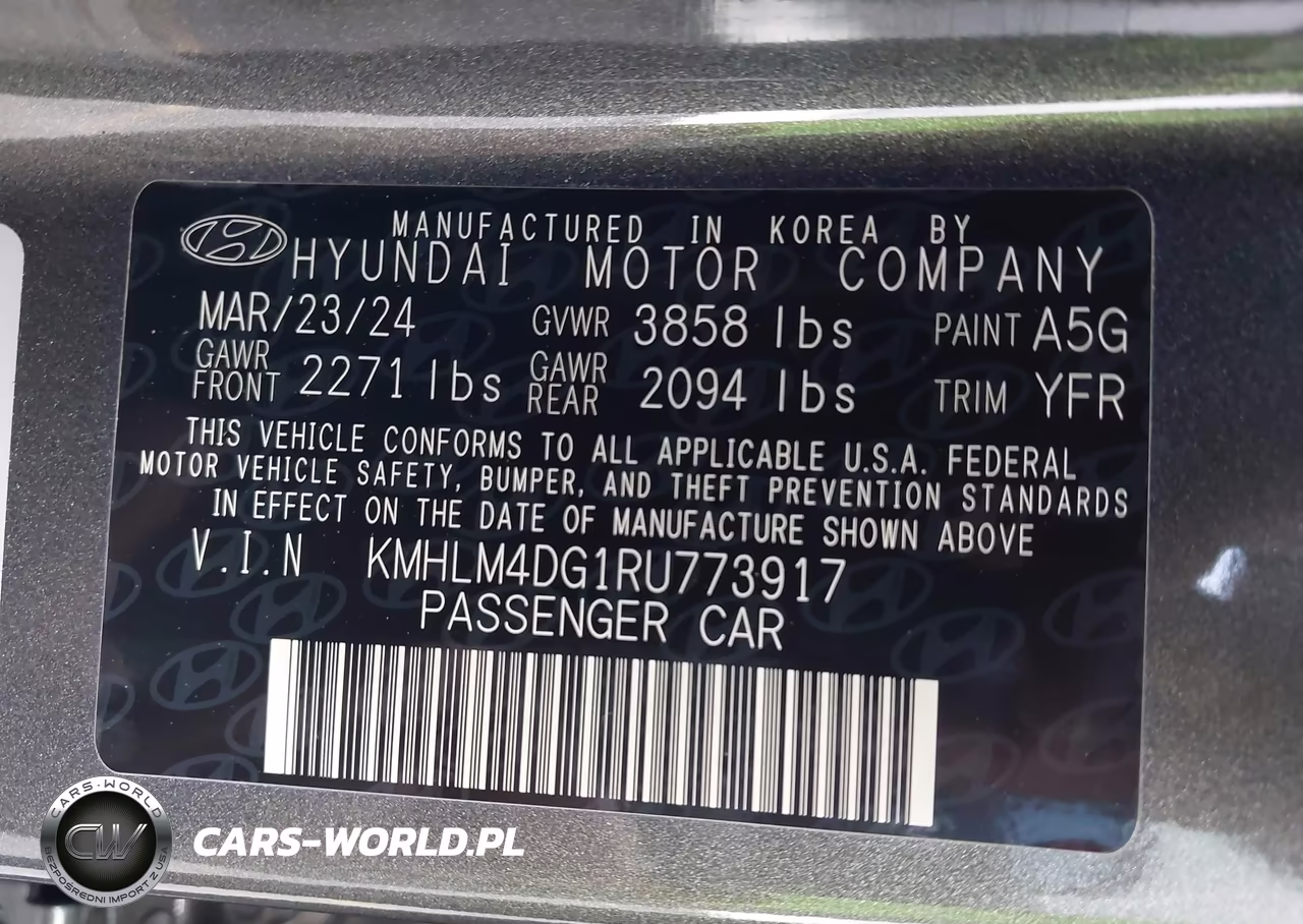 2024 Hyundai Elantra Sel VIN:KMHLM4DG1RU773917 - 9
