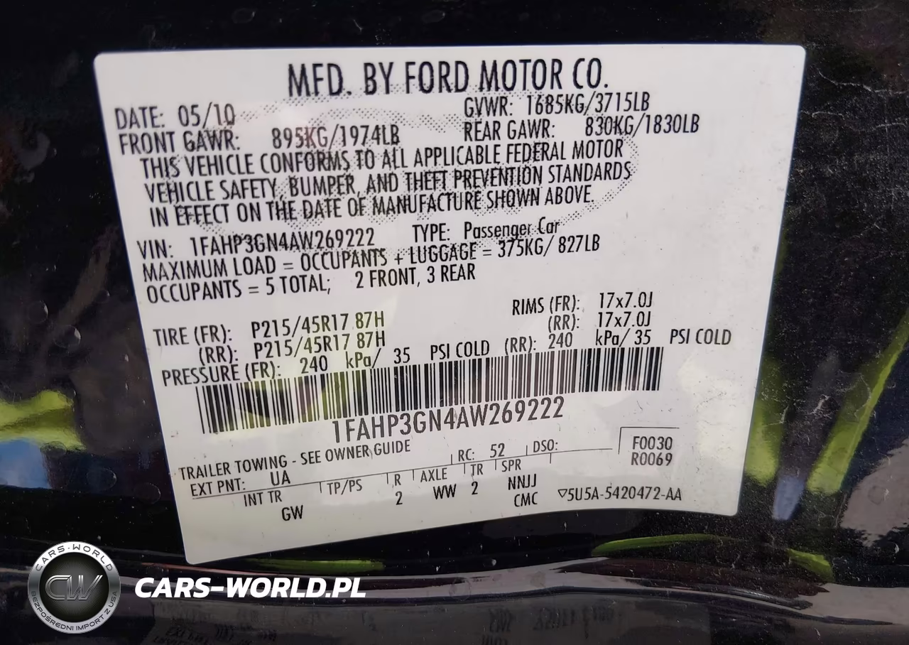 2010 Ford Focus Ses VIN:1FAHP3GN4AW269222 - 9