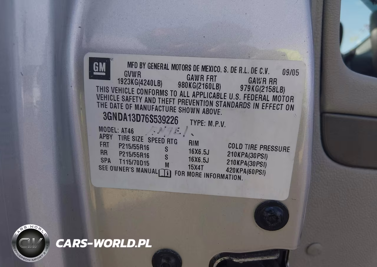 2006 Chevrolet Hhr Ls VIN:3GNDA13D76S539226 - 9