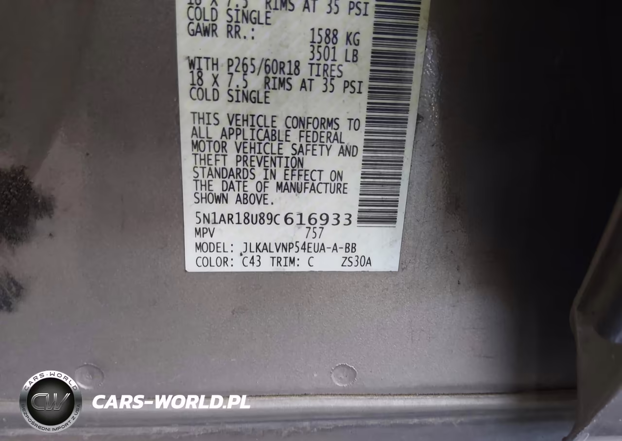 2009 Nissan Pathfinder Le VIN:5N1AR18U89C616933 - 9