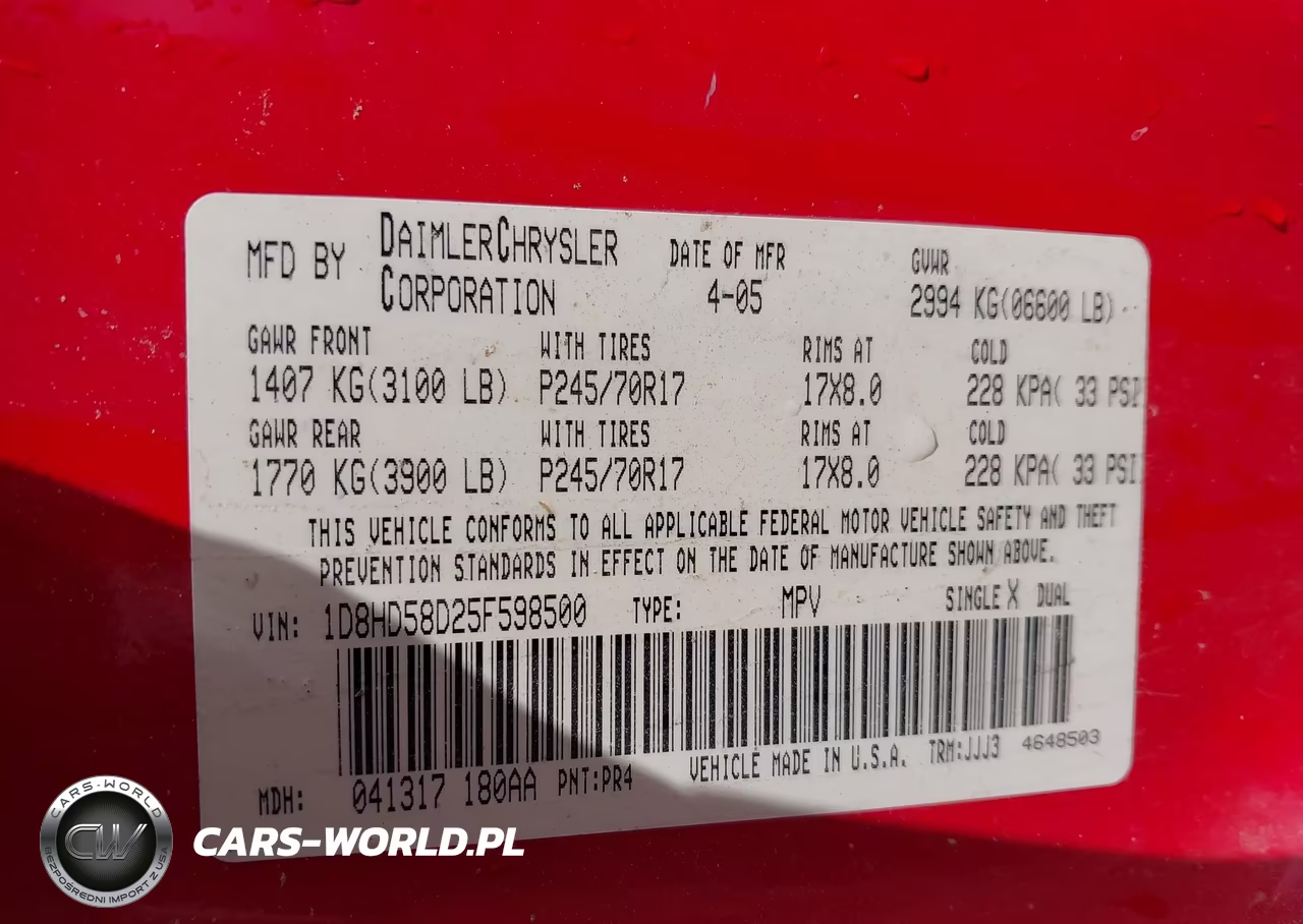 2005 Dodge Durango Limited VIN:1D8HD58D25F598500 - 9