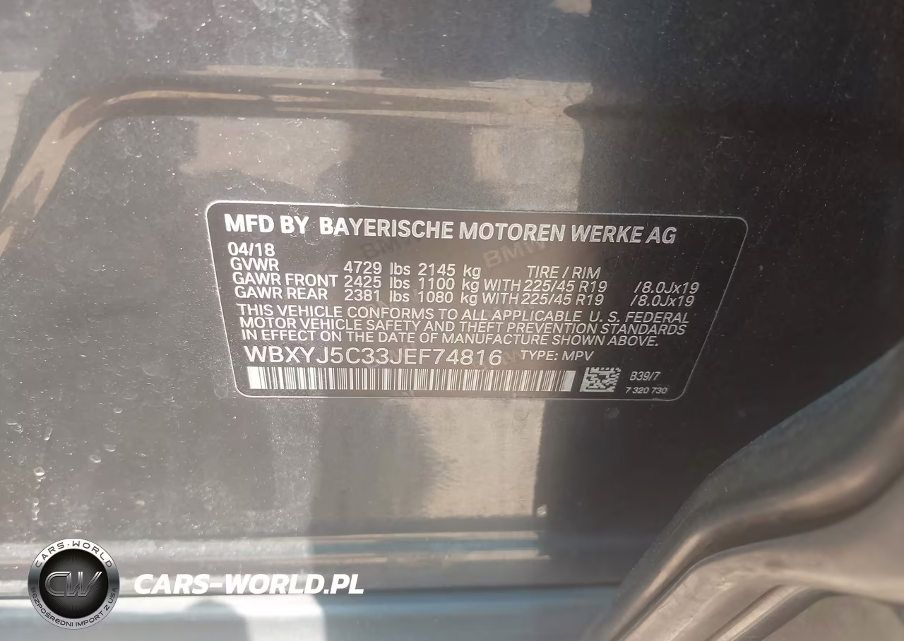 2018 BMW X2 xDrive28I VIN:WBXYJ5C33JEF74816 - 9