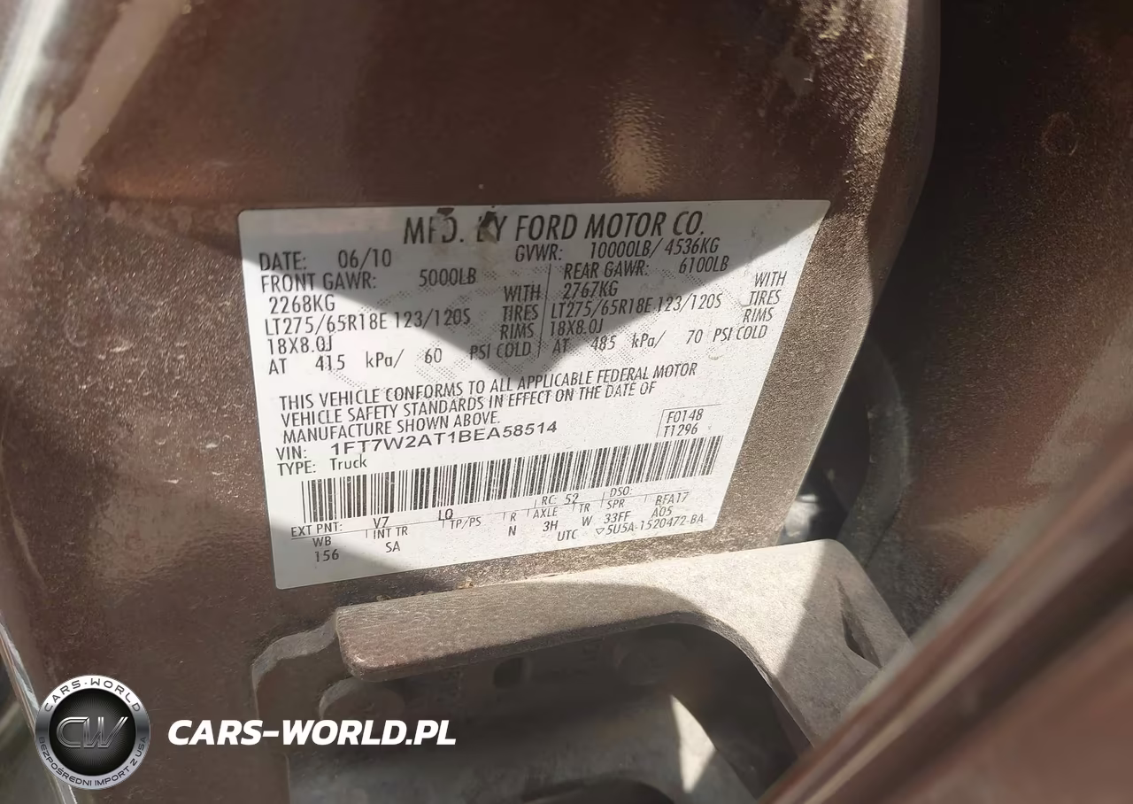 2011 Ford F-250 Lariat VIN:1FT7W2AT1BEA58514 - 9