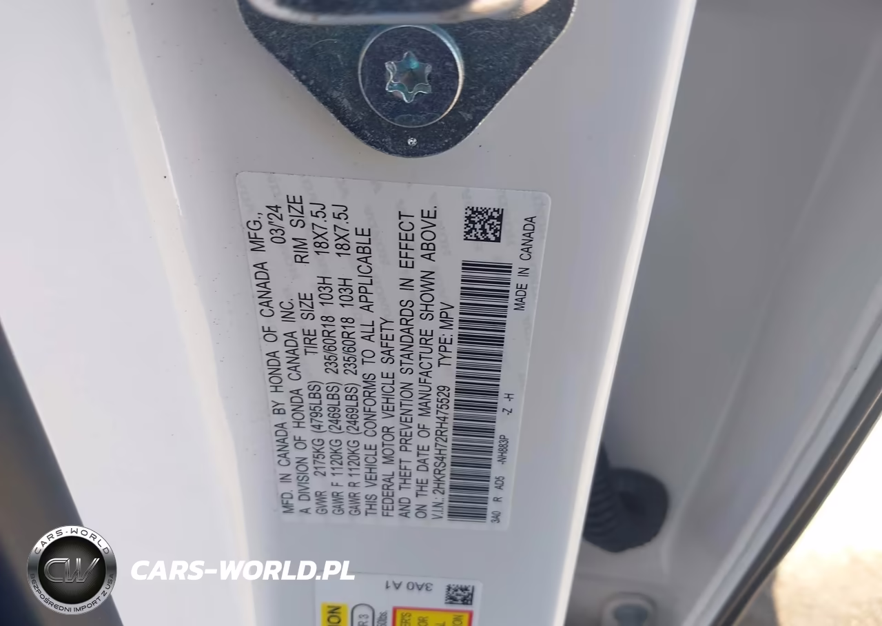 2024 Honda Cr-V Ex-L Awd VIN:2HKRS4H72RH475529 - 9
