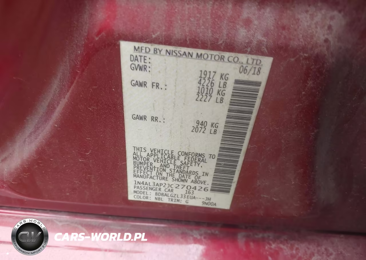 2018 Nissan Altima 2.5 S VIN:1N4AL3AP2JC270426 - 9