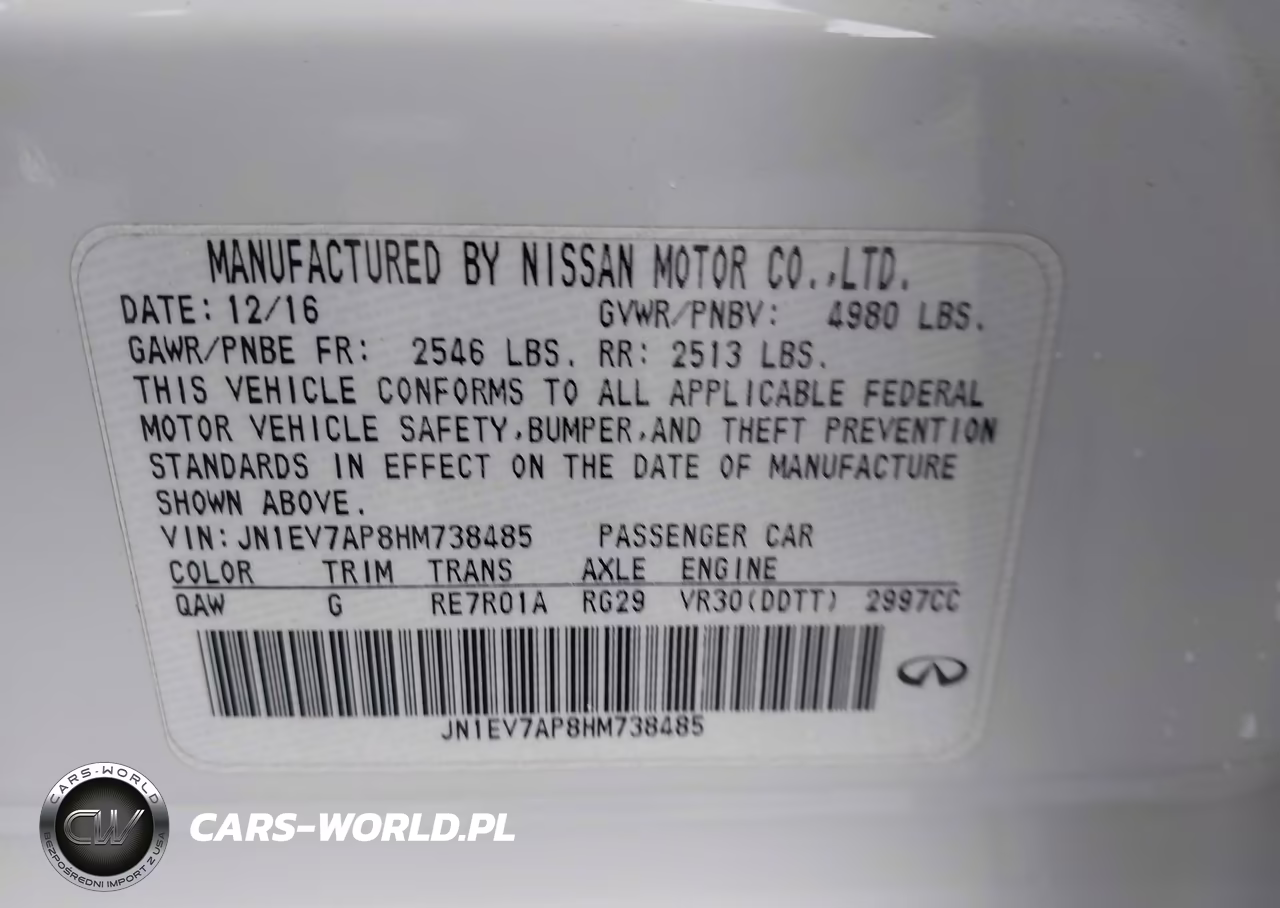 2017 Infiniti Q50 3.0T Premium VIN:JN1EV7AP8HM738485 - 9