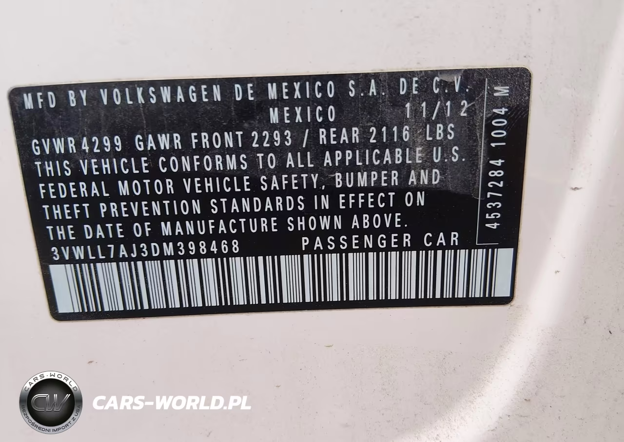 2013 Volkswagen Jetta 2.0L Tdi VIN:3VWLL7AJ3DM398468 - 9