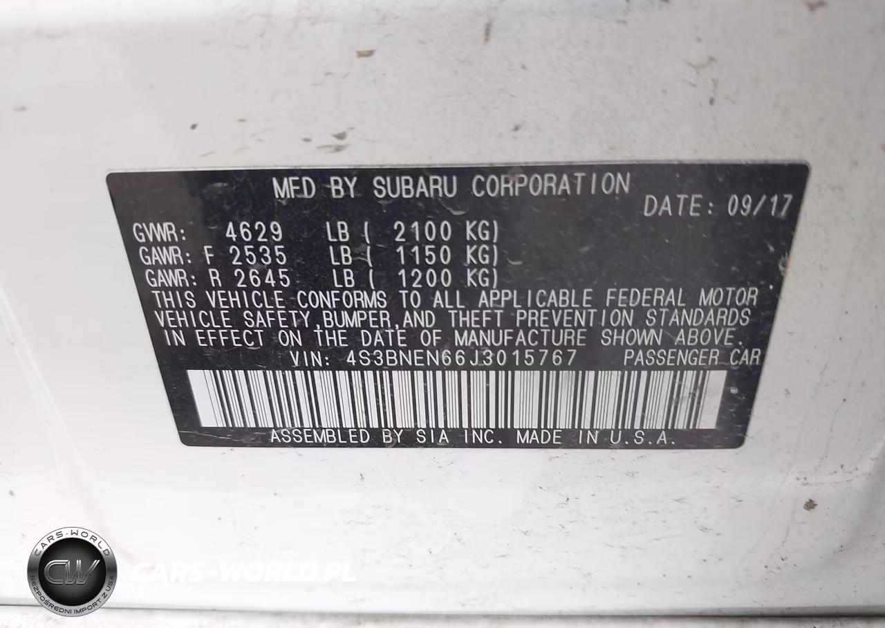 2018 Subaru Legacy 3.6R Limited VIN:4S3BNEN66J3015767 - 9