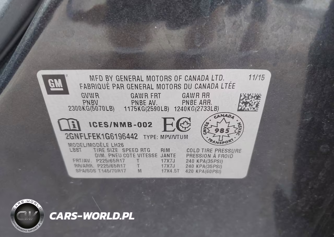 2016 Chevrolet Equinox 1Lt VIN:2GNFLFEK1G6196442 - 9