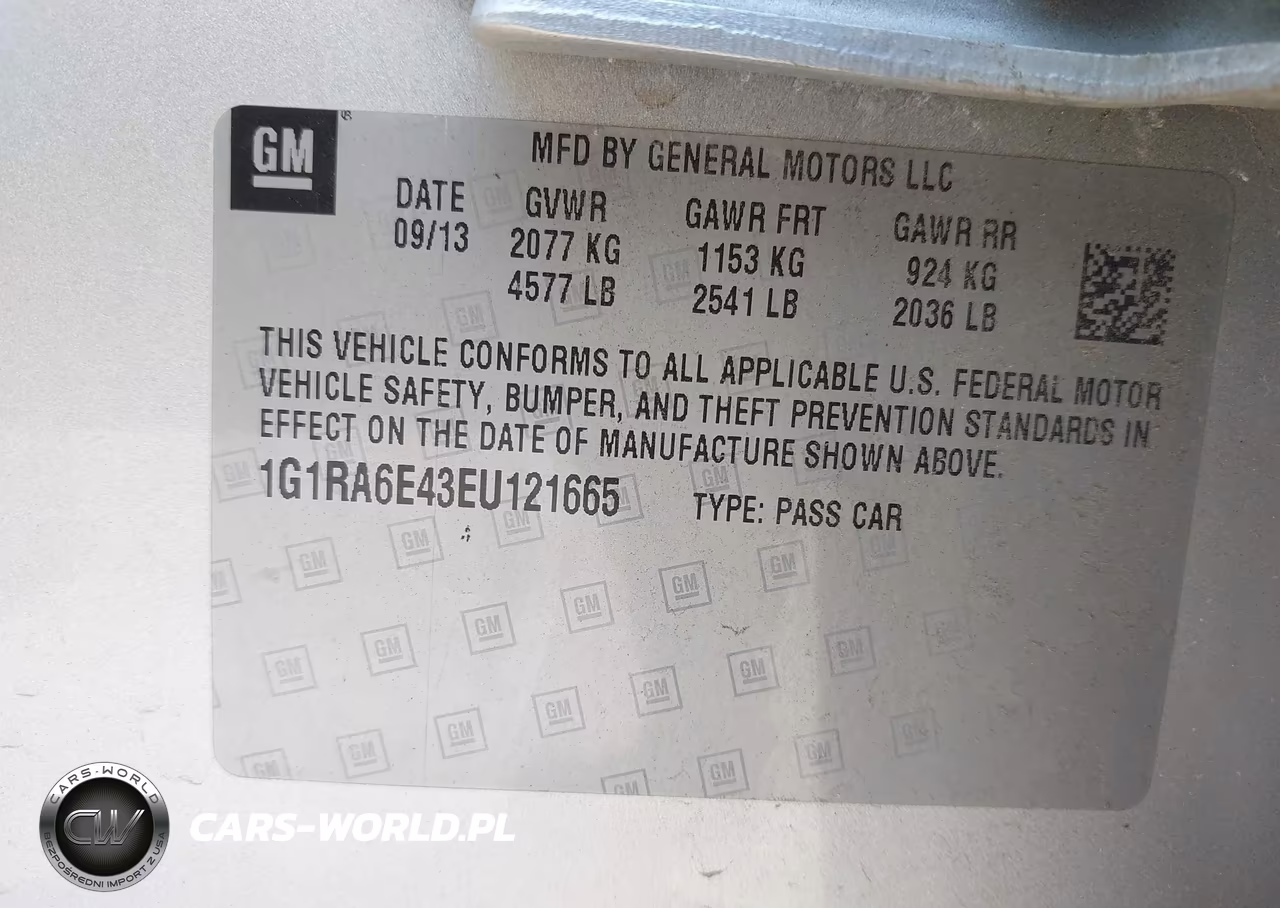 2014 Chevrolet Volt VIN:1G1RA6E43EU121665 - 9